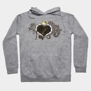 Wonderful steampunk heart, lineart Hoodie